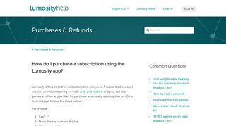 
                            3. How do I purchase a subscription using the Lumosity app? – Help ...