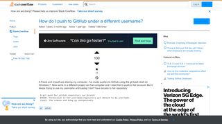 
                            1. How do I push to GitHub under a different username? - Stack Overflow