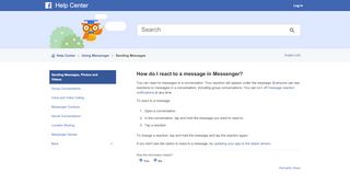 
                            5. How do I react to a message in Messenger? | Facebook Help Center ...