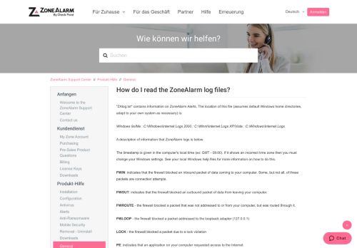 
                            9. How do I read the ZoneAlarm log files? – ZoneAlarm Support Center