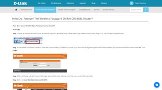 
                            5. How do I recover the Wireless Password on my router? Singapore
