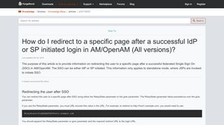 
                            5. How do I redirect to a specific page after a successful IdP or SP ...