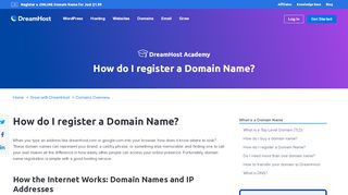 
                            13. How do I register a domain name? – DreamHost