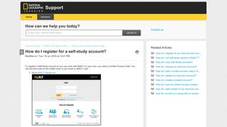 
                            11. How do I register for a self-study account? : Support