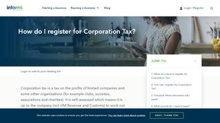 
                            12. How do I register for Corporation Tax? | Informi - Small Business Support