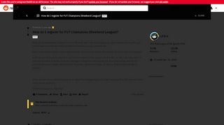 
                            5. How do I register for FUT Champions (Weekend League)? : FIFA - Reddit