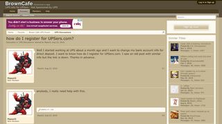 
                            2. how do I register for UPSers.com? | BrownCafe - UPSers talking ...