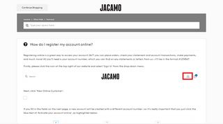 
                            13. How do I register my account online? – Jacamo