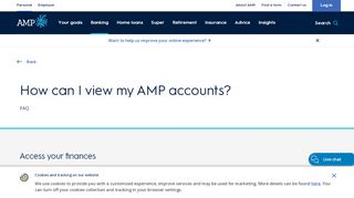
                            3. How do I register to view my AMP Accounts - AMP