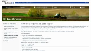 
                            11. How do I register to Zero Paper - La Financière agricole
