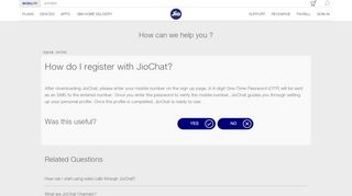 
                            1. How do I register with JioChat | Reliance Jio FAQs