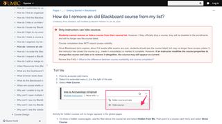 
                            10. How do I remove an old Blackboard course from my list? - Find Help ...