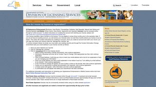 
                            5. How do I renew my license or registration? - NYS Division of Licensing ...