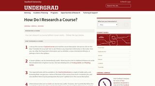 
                            10. How Do I Research a Course? | Stanford Undergrad