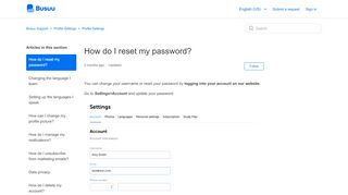 
                            4. How do I reset my password? – busuu Support