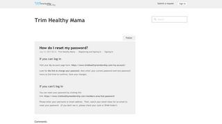 
                            12. How do I reset my password? – Trim Healthy Mama