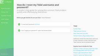 
                            6. How do I reset my Tidal username and password? | How-To Guide ...