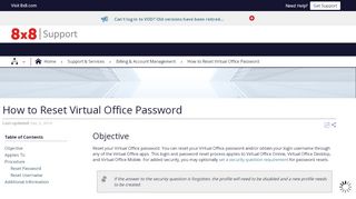 
                            8. How do I reset my Virtual Office password? - 8x8 Support