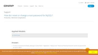 
                            5. How do I reset or change a root password for MySQL? - QNAP (AU)