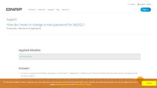 
                            11. How do I reset or change a root password for MySQL? - QNAP