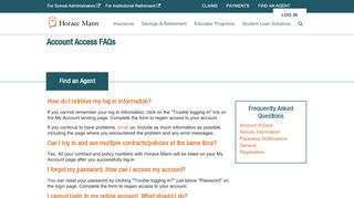 
                            4. How do I retrieve my log in information? - Horace Mann