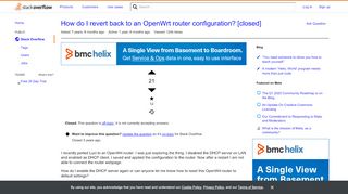 
                            11. How do I revert back to an OpenWrt router configuration? - Stack ...