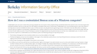 
                            7. How do I run a credentialed Nessus scan of a Windows computer ...