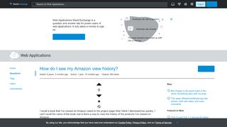 
                            13. How do I see my Amazon view history? - Web Applications Stack Exchange