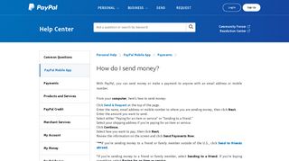 
                            12. How do I send money? - PayPal