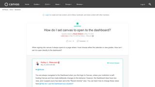 
                            8. How do I set canvas to open to the dashboard? | Canvas LMS Community