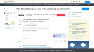 
                            10. How do I set the project name in the Google iOS Sign-In screen ...