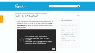 
                            13. How do I set up a group page? – SignUp.com