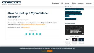 
                            10. How do I set up a My Vodafone Account? – Onecom.