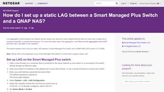 
                            11. How do I set up a static LAG between a Smart Managed Plus Switch ...