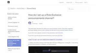 
                            8. How do I set up an announcements channel? – Discord