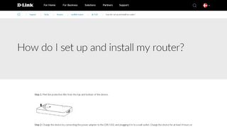 
                            7. How do I set up and install my router? | D-Link Denmark