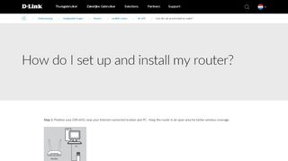 
                            7. How do I set up and install my router? | D-Link