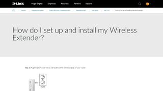 
                            1. How do I set up and install my Wireless Extender? | D-Link España