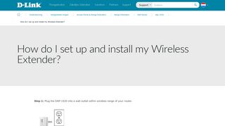 
                            1. How do I set up and install my Wireless Extender? | D-Link