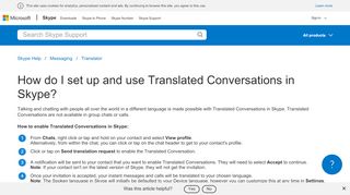 
                            7. How do I set up and use Skype Translator? | Skype Support
