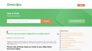 
                            13. How do I set up custom categories in my eBay store? : Omnivore Support