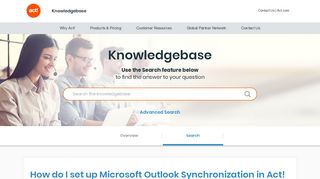 
                            11. How do I set up Microsoft Outlook Synchronization in Act! Premium ...