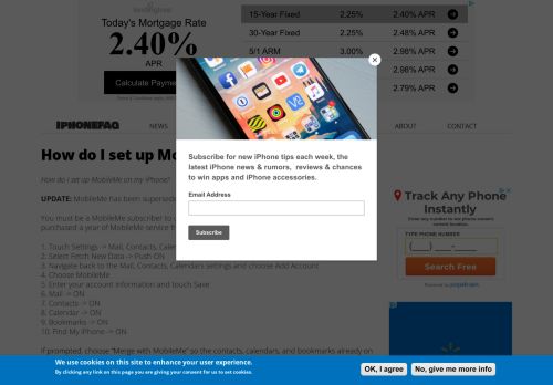 
                            9. How do I set up MobileMe on my iPhone? | The iPhone FAQ