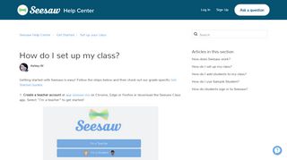 
                            10. How do I set up my class? – Seesaw Help Center