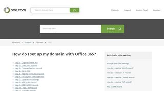 
                            5. How do I set up my domain with Office 365? – Support | ...