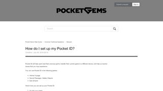 
                            8. How do I set up my Pocket ID? – Pocket Gems Help Center