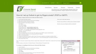 
                            11. How do I set up Outlook to get my Rogers emails? (POP3 or SMTP)