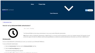 
                            4. How do I set up Shibboleth/SAML Authentication? - EBSCO Connect