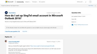 
                            12. How do I set up SingTel email account in Mircosoft Outlook 2016 ...