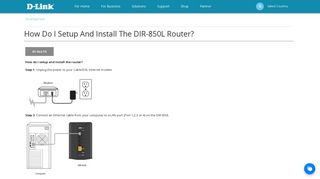 
                            10. How do I setup and install the DIR-850L router? - D-Link - Singapore